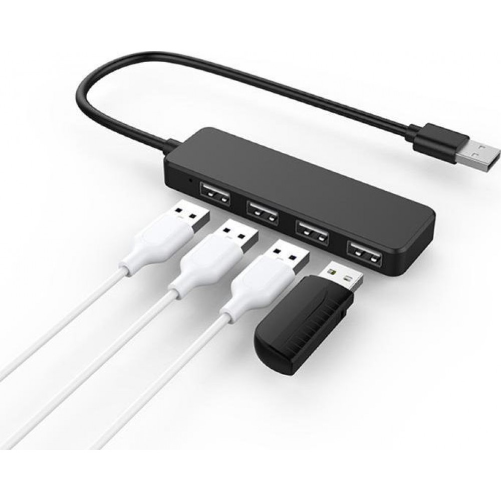 Hub USB à 4 ports Multiport Highspeed 4x USB-A / PC / Laptop / TV  multiprise - Noir - Acheter sur PhoneLook