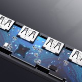 Hub USB Ugreen 4x USB3.2 haute performance transfert rapide 5Gbps avec connecteur d'alimentation micro USB - Gris