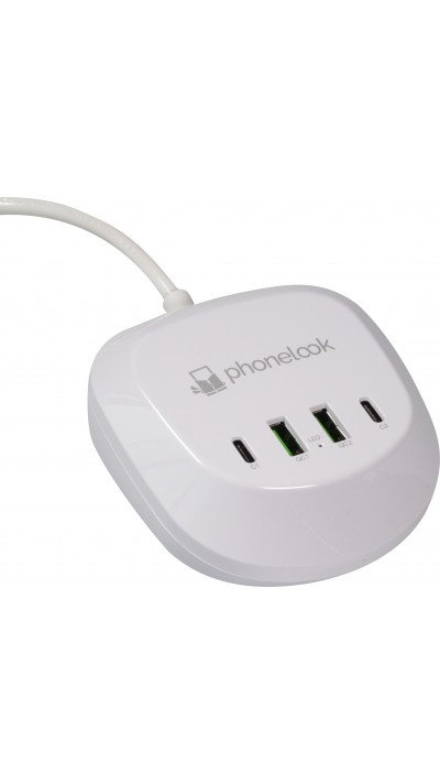 Hub de charge multiple USB-A / USB-C 40W PhoneLook - Blanc
