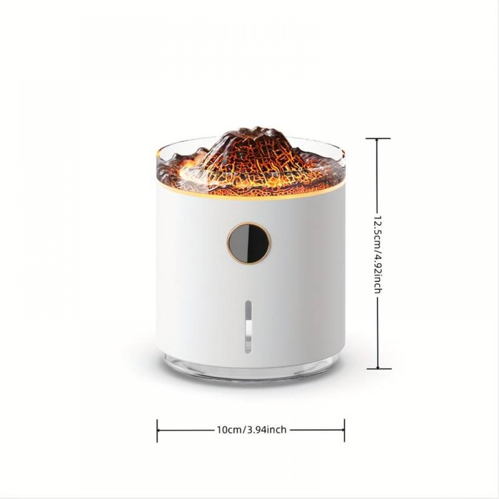 Humidificateur Volcan-Flame diffuseur d'arômes avec affichage digital &  flamme LED - Blanc - Acheter sur PhoneLook