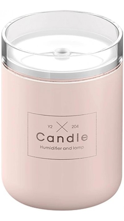 Kompakter Luftbefeuchter "Candle" - Duftspender für Wohnzimmer / Büro / Badezimmer - Rosa