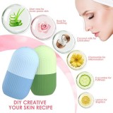 Ice face rouleau de massage facial cryothérapie en silicone outil de soin et massage de la peau - Noir