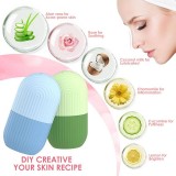 Ice face rouleau de massage facial cryothérapie en silicone outil de soin et massage de la peau - Vert