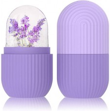 Ice face rouleau de massage facial cryothérapie en silicone outil de soin et massage de la peau - Violet