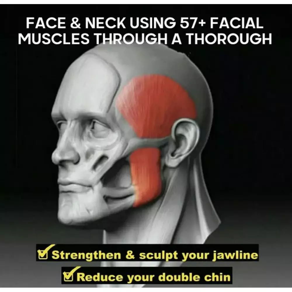 Jawline trainer des muscles de la mâchoire - raffermir les muscles du visage - Noir