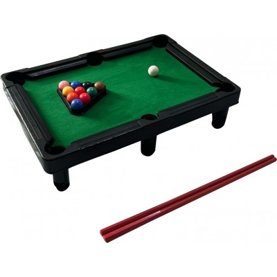 Jeu de billard miniature en plastique pour la maison avec 11 boules et 2 queues de billard