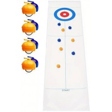 Jeu de curling de table avec 8 pierres (boule de curling) et tapis y compris le House