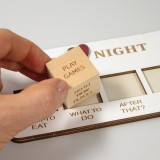 Jeu de dés en bois Date Night, jeu de couple amusant pour des activités amusantes, romantiques et passionnées