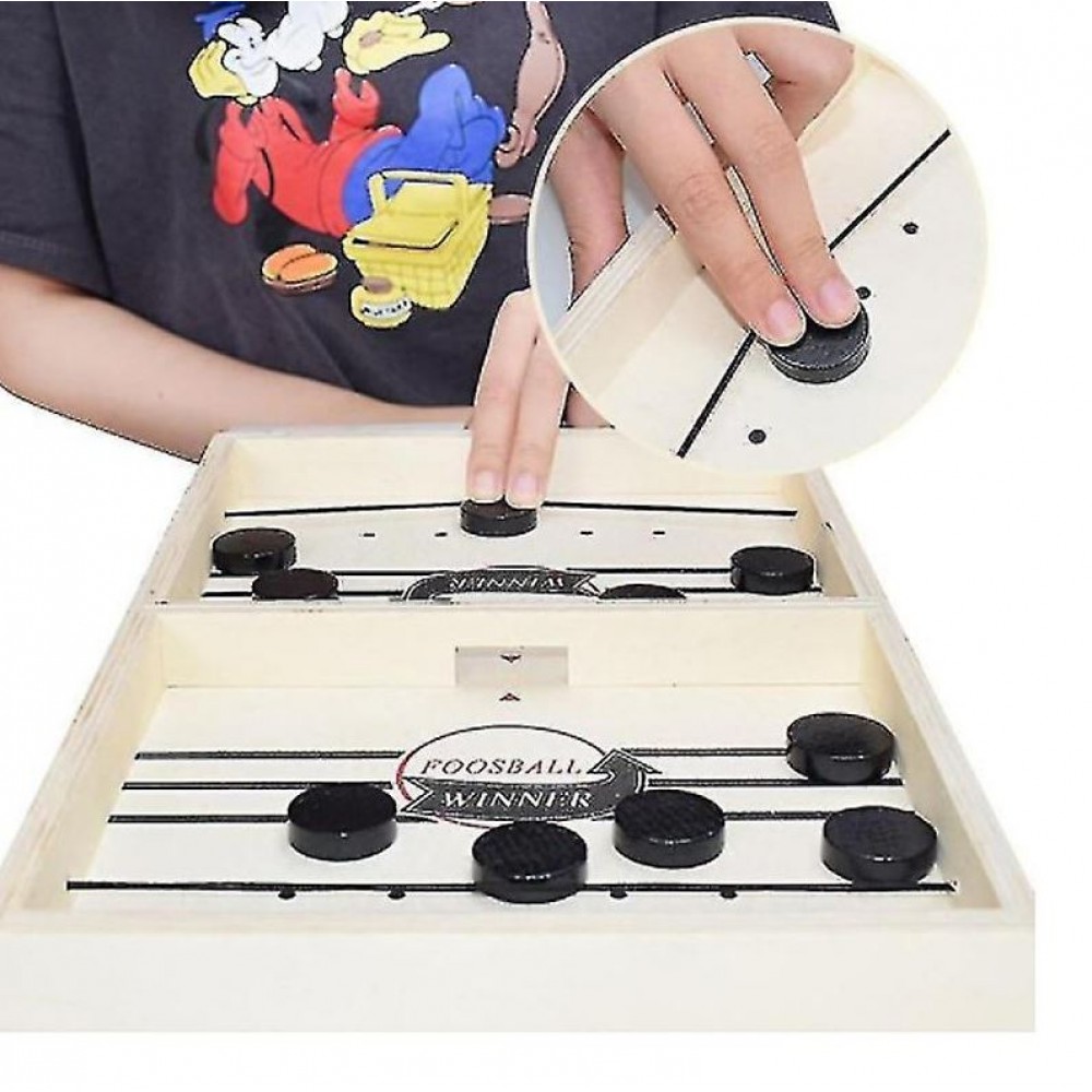 Jeu de table Foosball Hockey pour des soirées de jeu divertissantes 1vs1 en bois