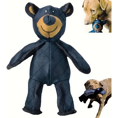 Jouet indestructible pour chien ours robuste en tissu durable - Bleu