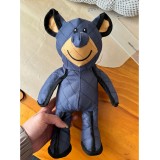 Jouet indestructible pour chien ours robuste en tissu durable - Bleu