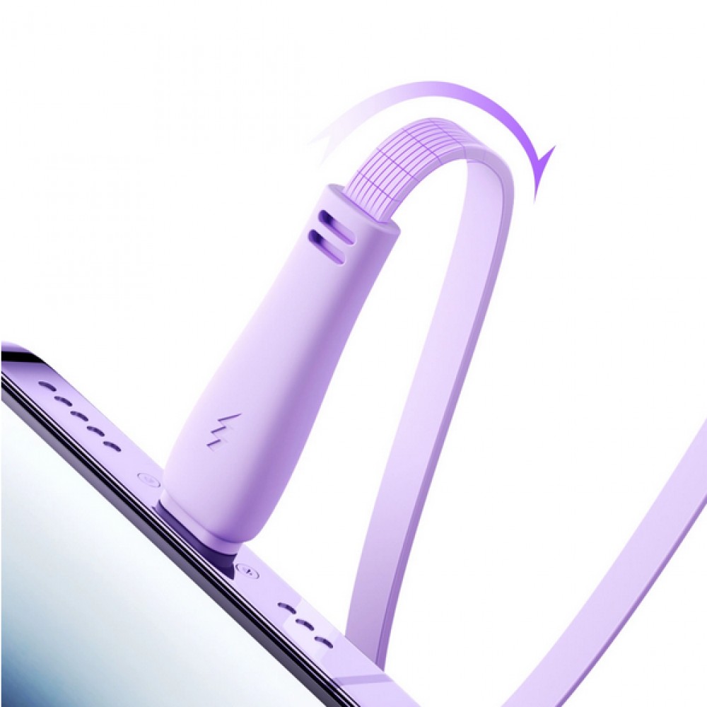 Joyroom 3 in 1 einziehbares Kabel 1m USB-A auf USB-C + Lightning + microUSB - Weiss