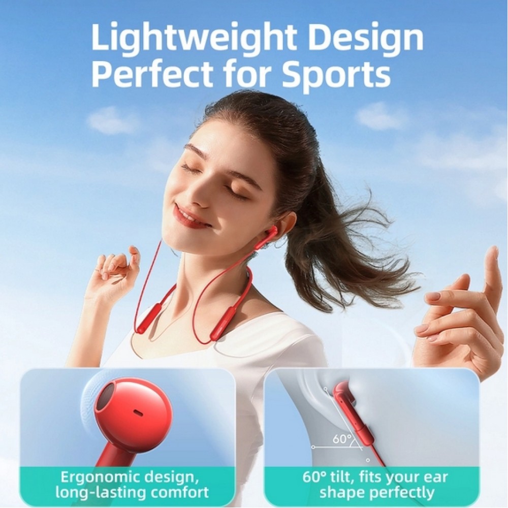 Joyroom JR-DS1 In-Ear Sport wireless Bluetooth Kopfhörer für Fitness - Rot
