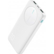 Joyroom 3 in 1 Powerbank mit 10000mAh Kapazität clean Design 2x USB-A 2.4 & 1x USB-C (In+Out) - Weiss
