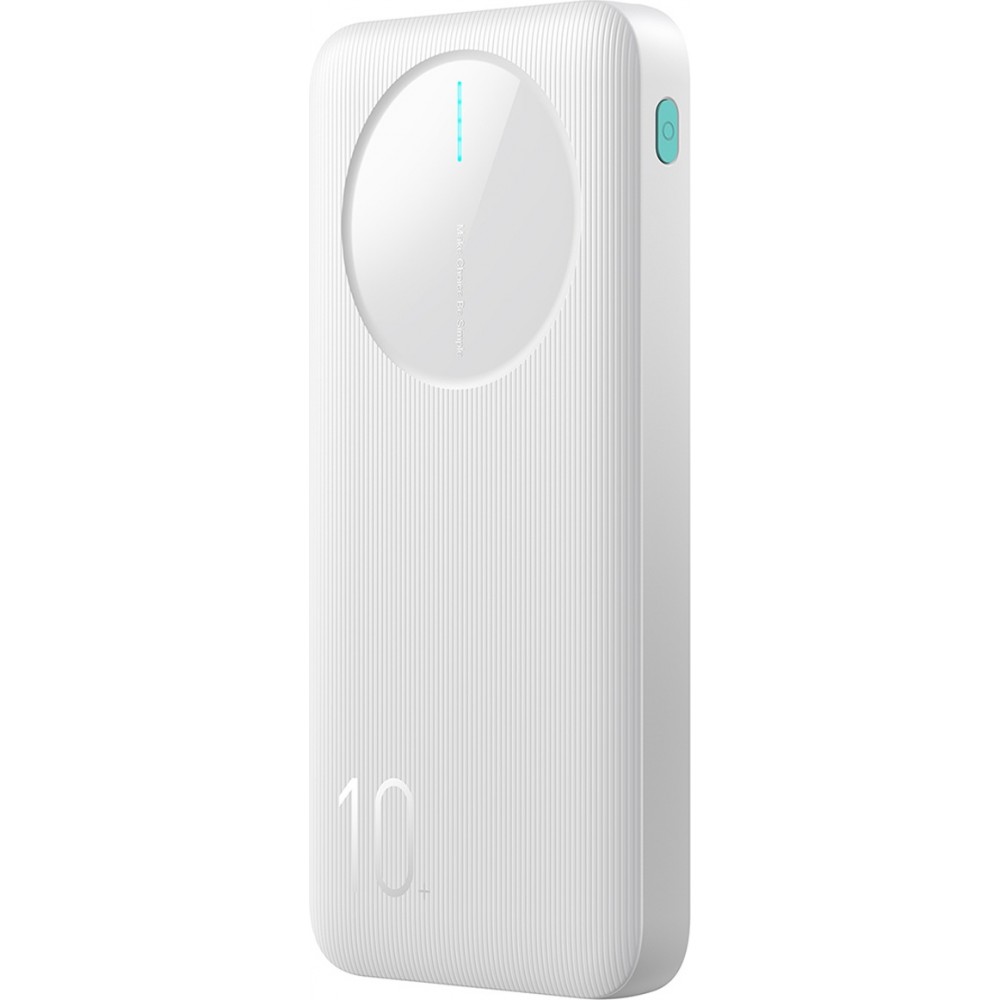 Joyroom 3 in 1 Powerbank mit 10000mAh Kapazität clean Design 2x USB-A 2.4 & 1x USB-C (In+Out) - Weiss