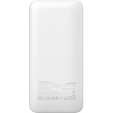 Joyroom 3 in 1 Powerbank mit 10000mAh Kapazität clean Design 2x USB-A 2.4 & 1x USB-C (In+Out) - Weiss