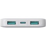 Joyroom 3 in 1 Powerbank mit 10000mAh Kapazität clean Design 2x USB-A 2.4 & 1x USB-C (In+Out) - Weiss