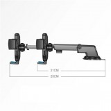 Joyroom support de téléphone (JR-OK3) de voiture avec bras télescopique et extensible fixation pare-brise - Noir