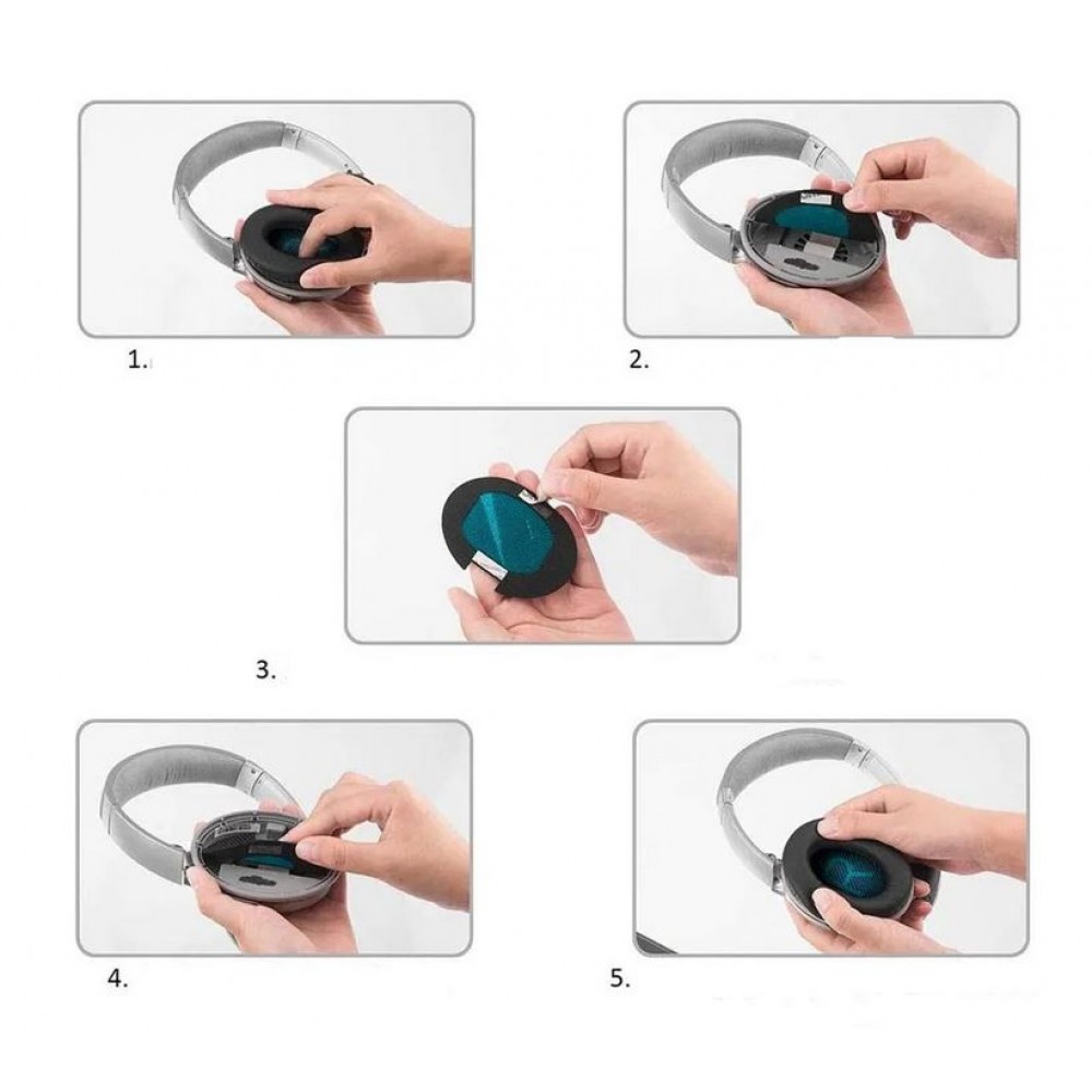 Kit de coussinets de rechange pour oreillettes casque Bose Quietcomfort SoundTrue - Noir