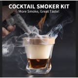 Kit fumoir cocktail avec brûleur premium wood bois fumé pour smoker du whisky et du bourbon