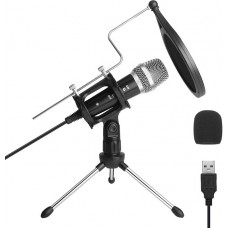 Professionelles Streaming und Studio + Gaming Mikrofon mit Noise-Filter - USB