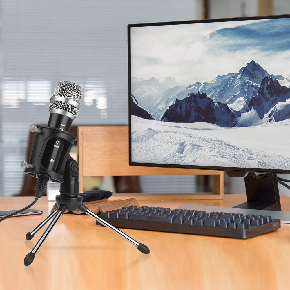 Professionelles Streaming und Studio + Gaming Mikrofon mit Noise-Filter - USB