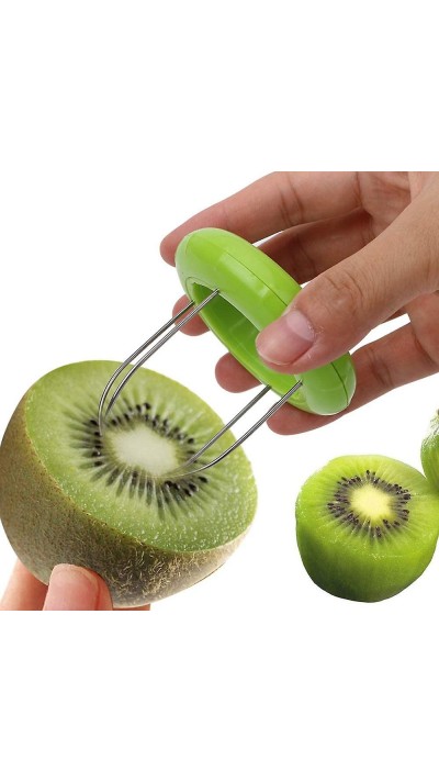 Kiwi découpeur & Extracteur de fruits - Outil de cuisine pour kiwis - Vert