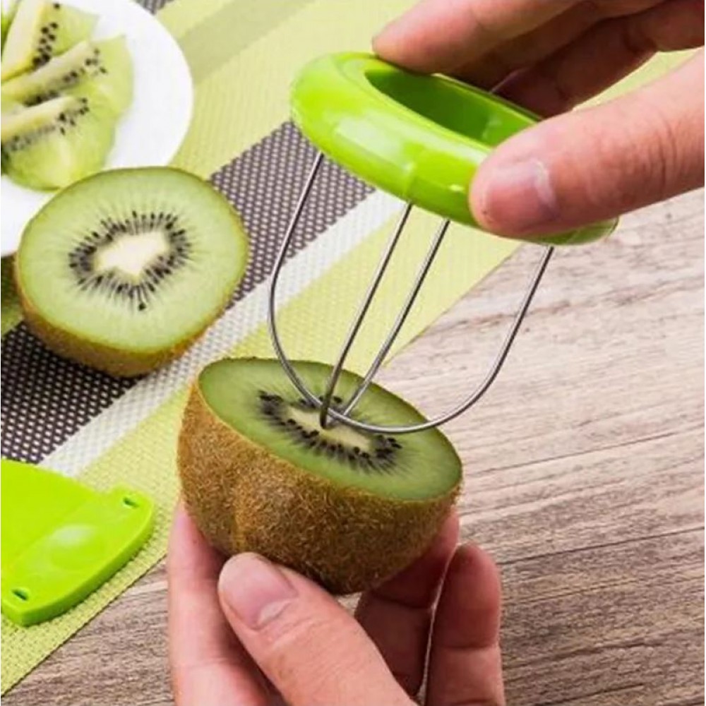 Kiwi Schneider & Fruchtentferner - Küchen Werkzeug für Kiwis - Grün