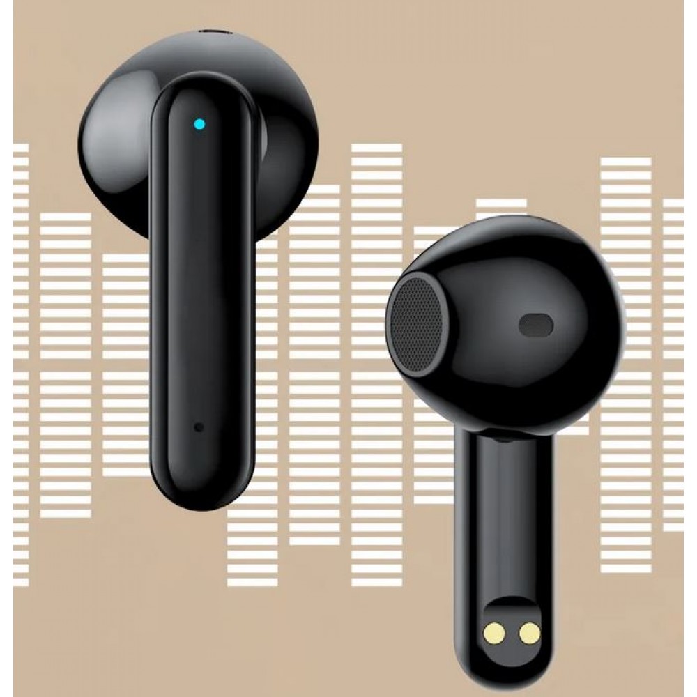 Lenovo LP8 Pro Ecouteurs Bluetooth sans fil In-Ear BT 5.2 avec étui de chargement transparent - Noir