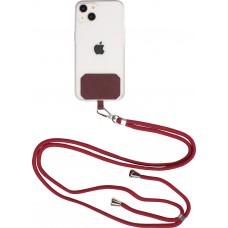 Lacet accessoire universel adaptateur pour coques de smartphone collier élégant - Bordeaux