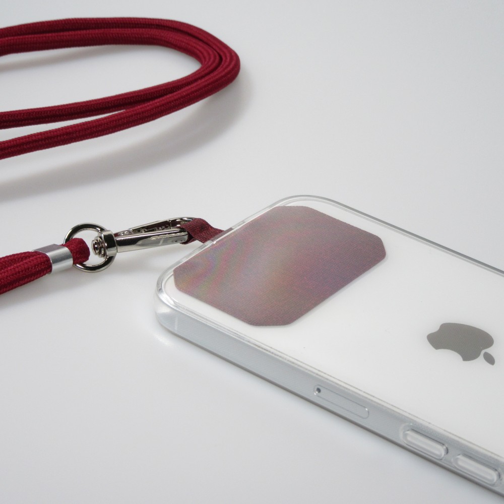 Lacet accessoire universel adaptateur pour coques de smartphone collier élégant - Bordeaux