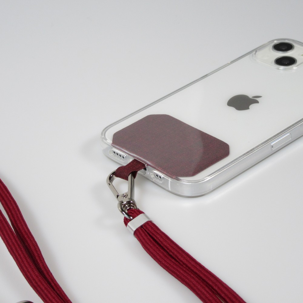 Lacet accessoire universel adaptateur pour coques de smartphone collier élégant - Bordeaux