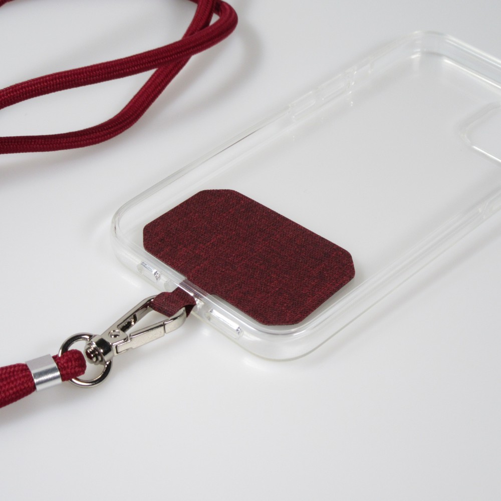Lacet accessoire universel adaptateur pour coques de smartphone collier élégant - Bordeaux