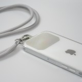 Halsband universal Zubehör Adapter für Smartphone Hüllen Handykette elegant - Hell- Grau