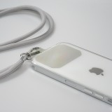 Lacet accessoire universel adaptateur pour coques de smartphone collier élégant - Gris clair