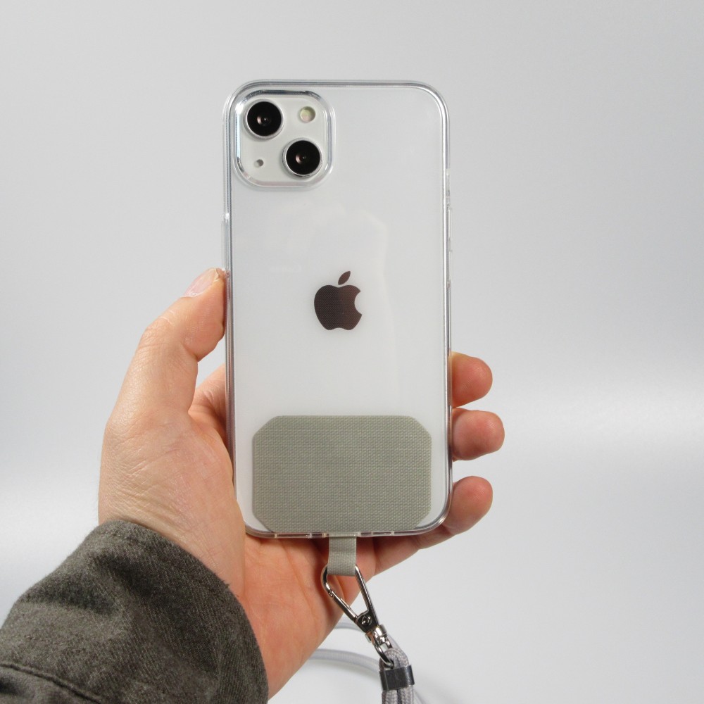 Lacet accessoire universel adaptateur pour coques de smartphone collier élégant - Gris clair