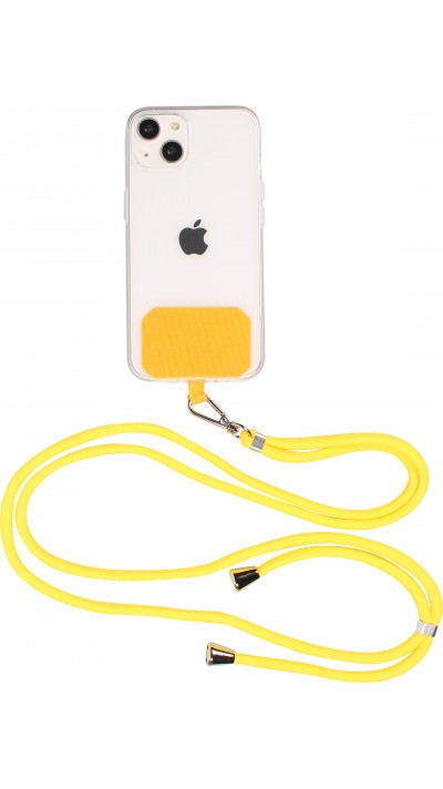 Lacet accessoire universel adaptateur pour coques de smartphone collier élégant - Jaune