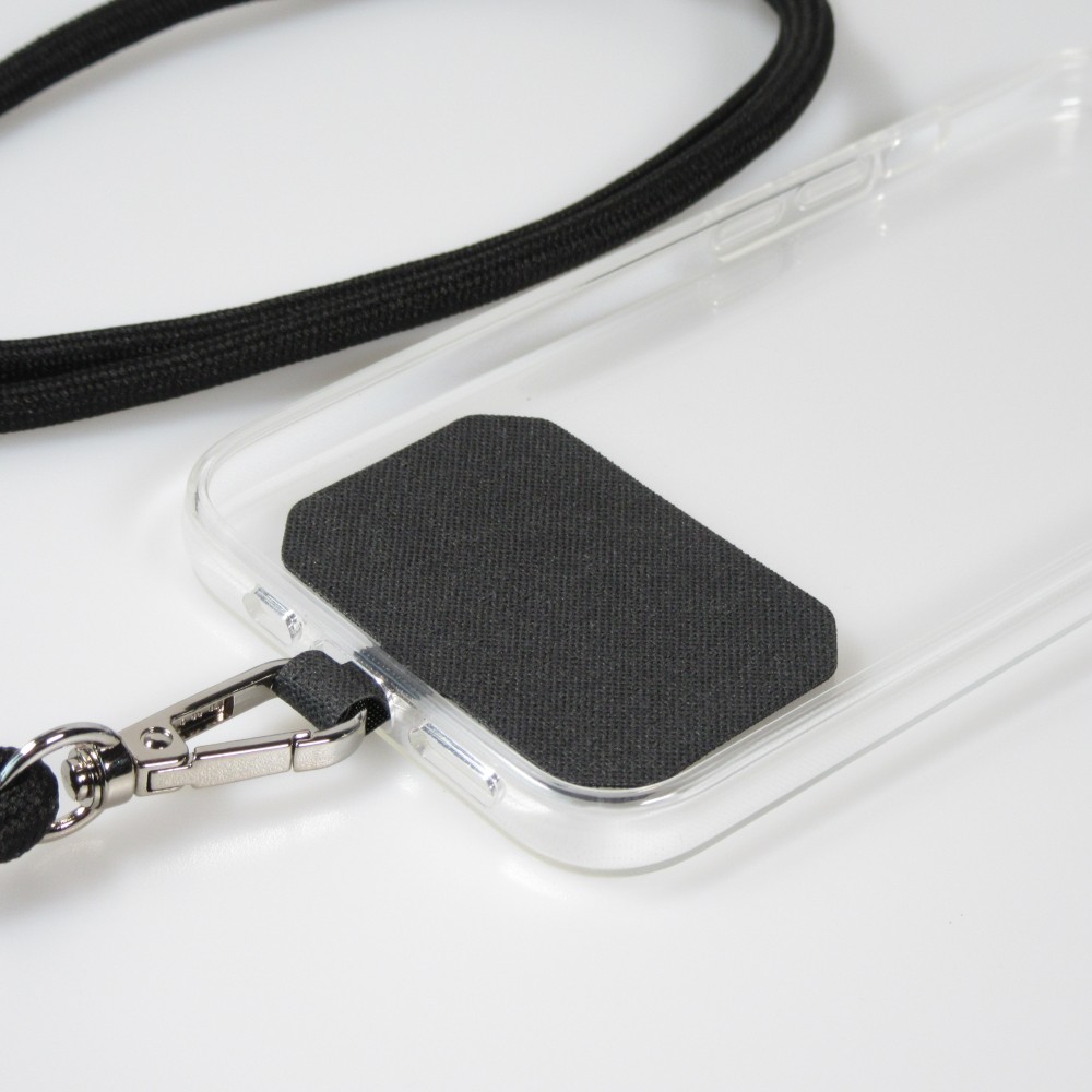 Lacet accessoire universel adaptateur pour coques de smartphone collier élégant - Noir