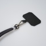 Lacet accessoire universel adaptateur pour coques de smartphone collier élégant - Noir