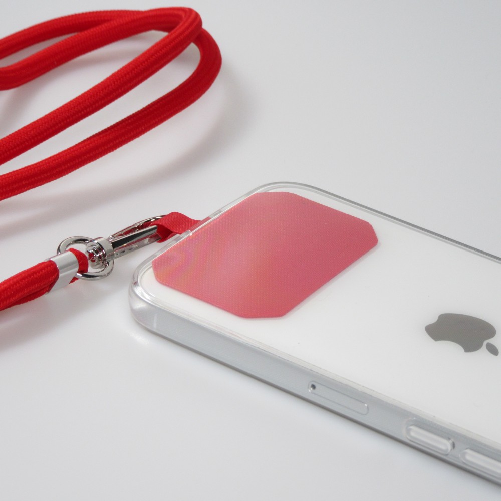 Lacet accessoire universel adaptateur pour coques de smartphone collier élégant - Rouge