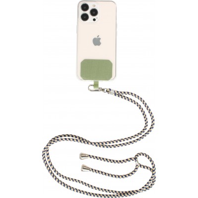 Lacet accessoire universel adaptateur pour coques de smartphone collier élégant - Vert - Bleu