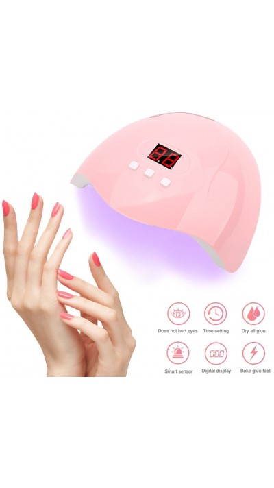 Lampe LED portable pour sécher le vernis semi-permanent à la maison - Rose clair