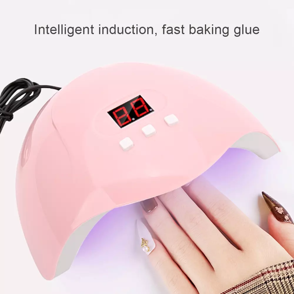 Lampe LED portable pour sécher le vernis semi-permanent à la maison - Rose clair