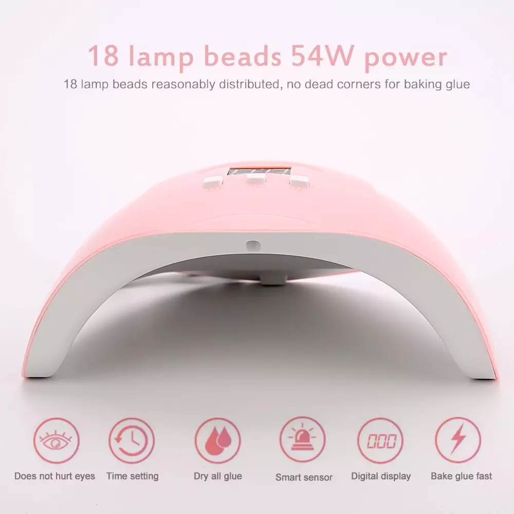 Lampe LED portable pour sécher le vernis semi-permanent à la maison - Rose clair
