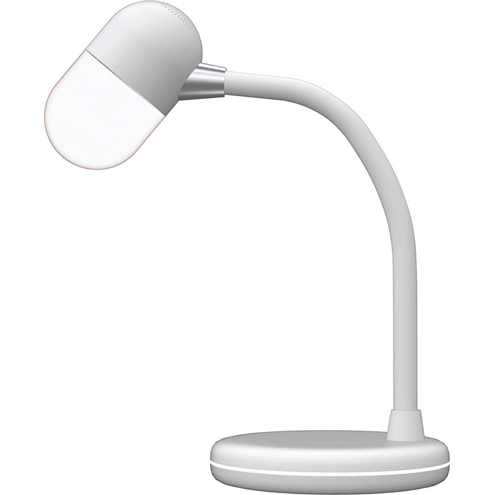 Lampe de chevet 3 en 1 avec haut-parleur et recharge sans fil, lumière LED  - Blanc - Acheter sur PhoneLook