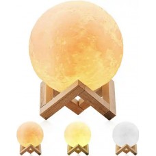 Lampe de chevet Lune 3D sans fil avec fonction tactile 8cm de diamètre
