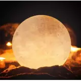 Lampe de chevet Lune 3D sans fil avec fonction tactile 8cm de diamètre
