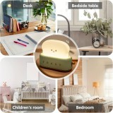 Lampe de table LED en forme de toaster mignon lumière de nuit pour enfants USB-C - Vert