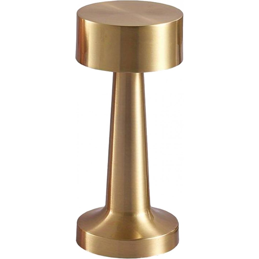 Lampe de table metal cuivre vintage sans fil LED Touch-Control - Or