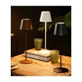 Lampe de table portable design nordique minimaliste en métal - Blanc